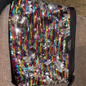 Victoria's Secret Black Satin Pouch